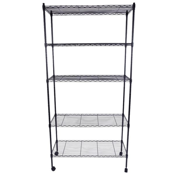 Rolling wire rack sales shelves