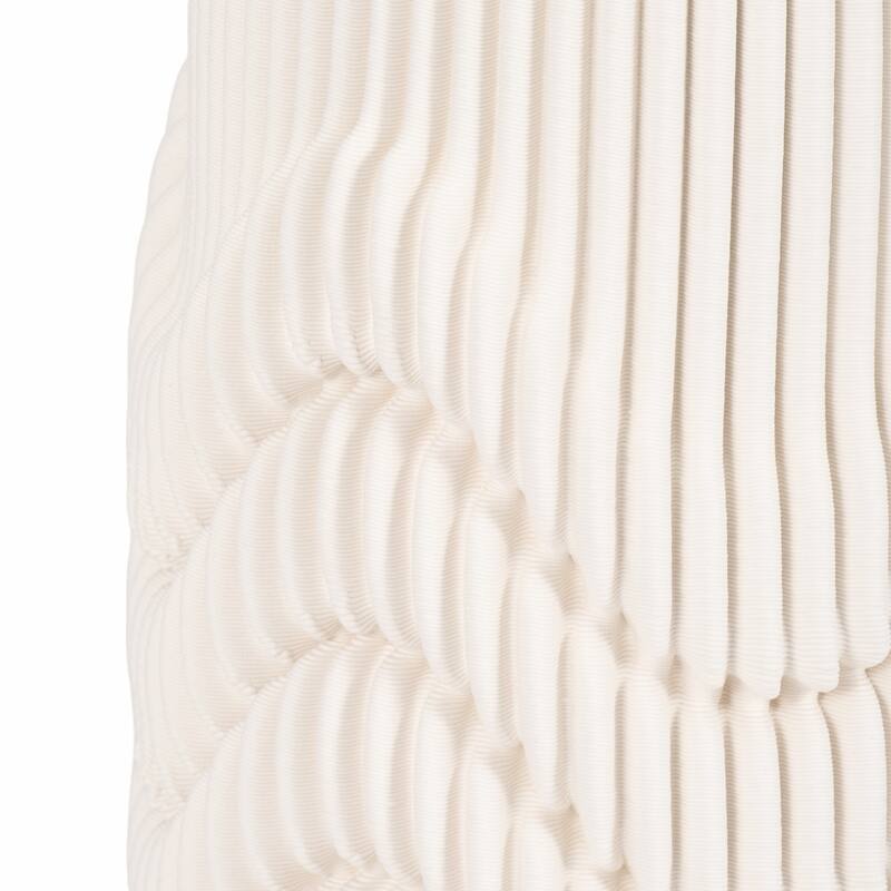 Porcelain 3D Printed Textured Vase - Ivory/Beige