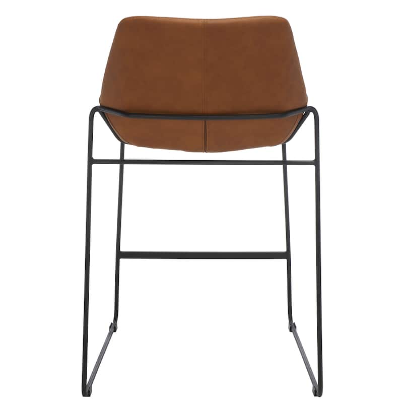 SAFAVIEH Essyllt Mid-Century Modern Counter Stool - 25" W x 22" D x 39" H - 25Wx22Dx39H