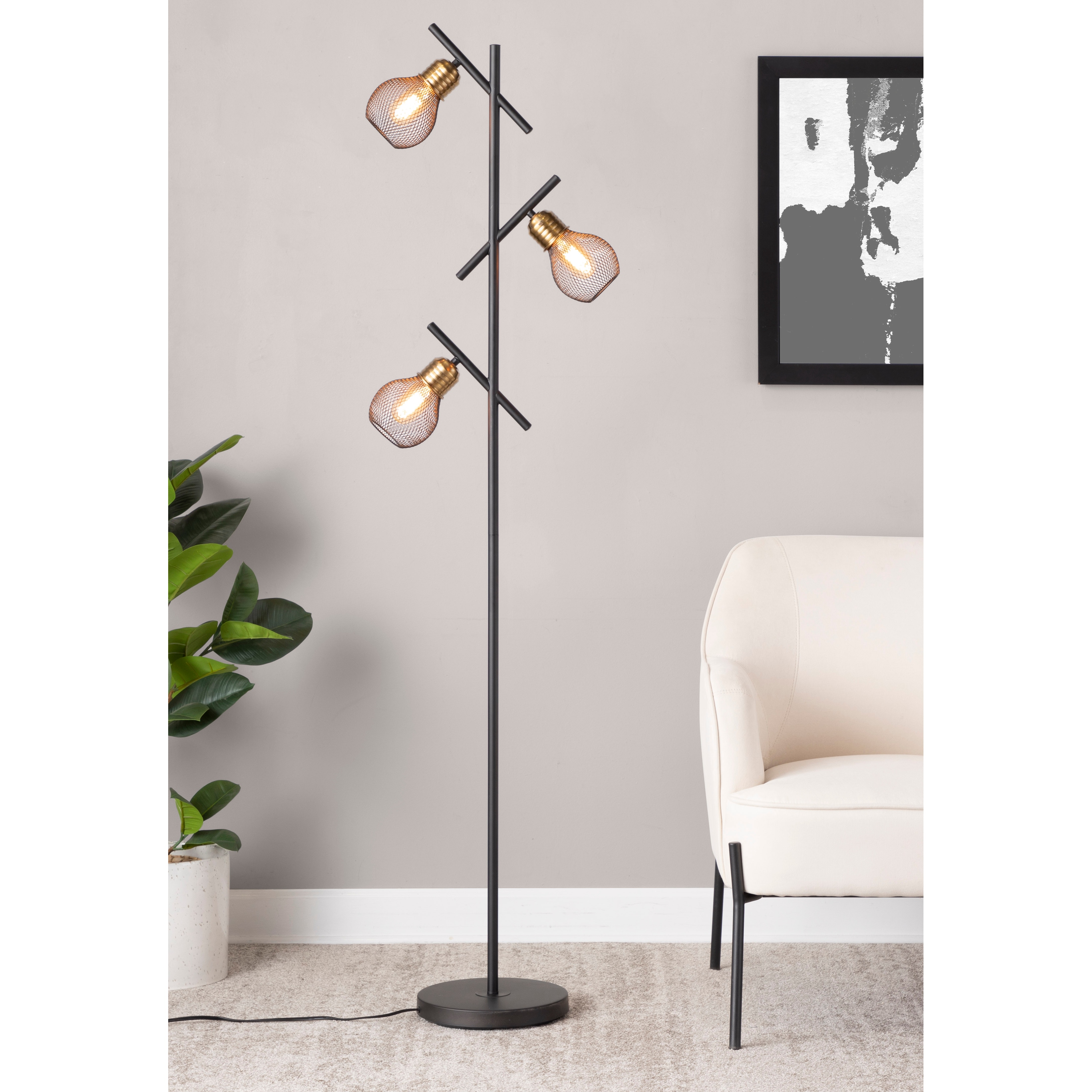 Black copper floor lamp sale