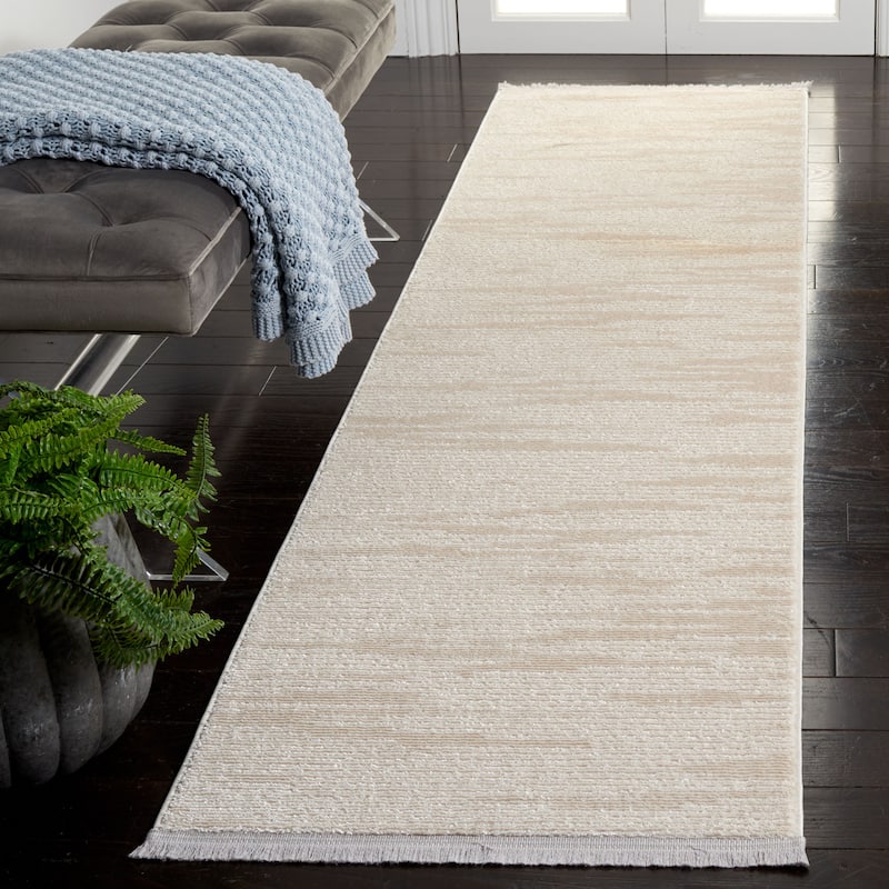SAFAVIEH Whisper Abigael Modern Rug - 2'2" x 8' Runner - Ivory/Beige