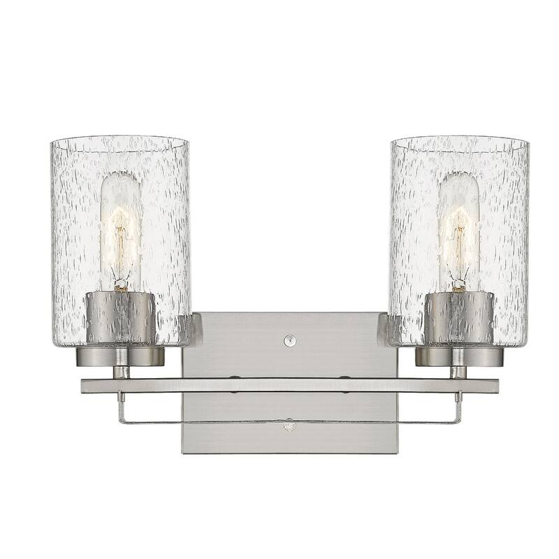Modern Flush Mount Wall Light Fixture with Clear Bubble Glass Shade and LED Compatible for Bedroom