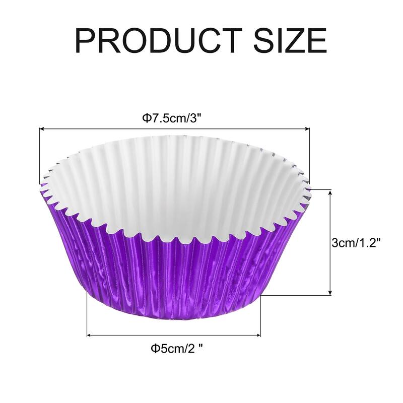 100Pcs Cupcake Muffins Liners Cupcake Holders - Purple