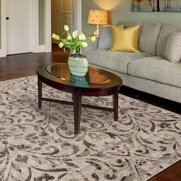 Arrigo Traditional Floral Scroll Area Rug by Superior - Bed Bath ...