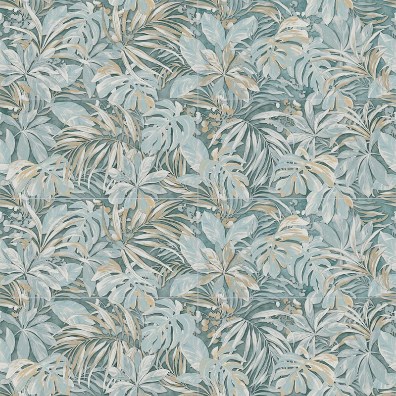 Merola Tile Parete Tropici Blue 23-1/2" x 47" Porcelain Floor and Wall Tile