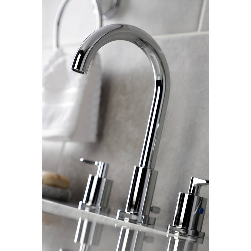 Kingston Brass Serena 1.2 GPM Widespread Bathroom Faucet with Pop-Up