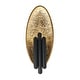 preview thumbnail 11 of 14, Modern LED 6-Light Wall Sconce Black and Antique Gold Bathroom Vanity Light - W 6.7" x H 16.1"