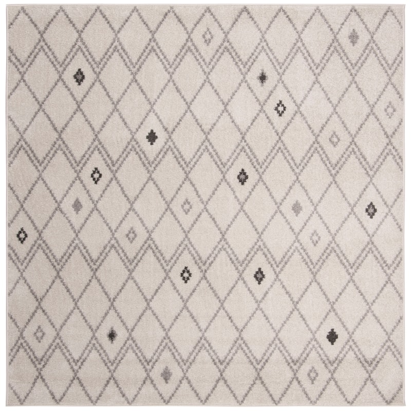 SAFAVIEH Adirondack Hallie Vintage Boho Oriental Rug - 6' Square - Ivory/Grey