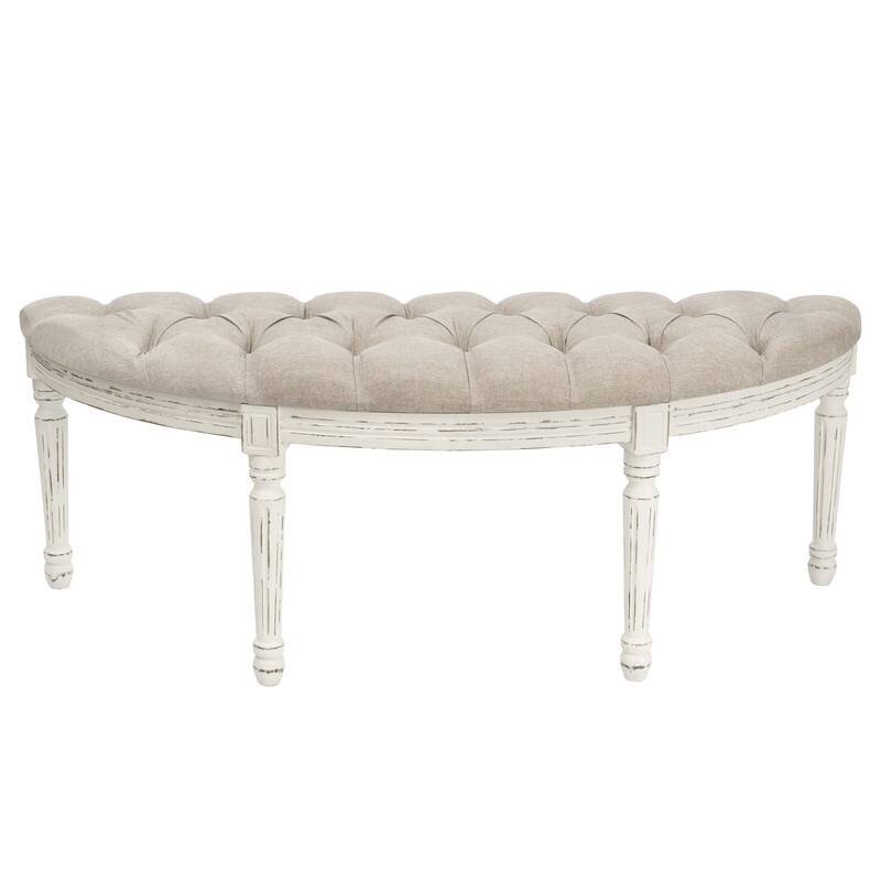 Linen Upholstered Bench