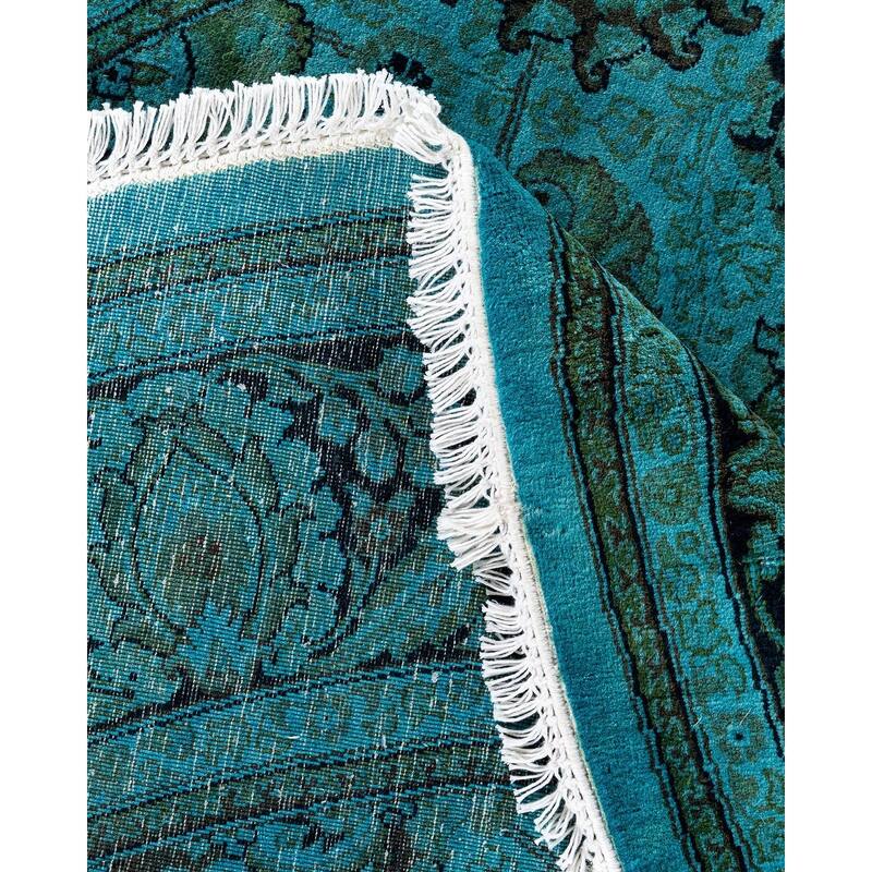Fine Vibrance, One-of-a-Kind Hand-Knotted Area Rug - Blue, 5' 1" x 5' 1" - 5' 1" x 5' 1"