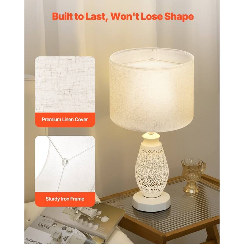 Modern Lamp Shade Set with Harp for Soft Lighting Home Decor