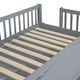 preview thumbnail 5 of 26, Twin Size House Loft Bed with Built-in Wardrobe, Ladder, and Solid Pine Wood Construction, Guard Rails for Safety, Grey