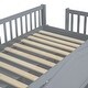 preview thumbnail 8 of 18, Twin Size Wood House Loft Bed with Ladder and Wardrobe, Grey