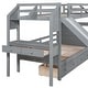 preview thumbnail 8 of 22, Twin over Twin Bunk Bed with Storage Staircase, Slide, and Multifunctional Desk with Drawers and Shelves
