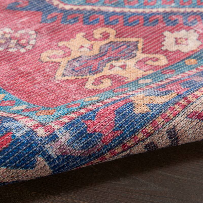 New Concept Washables Machine Washable Vintage Boho Medallion Area Rug
