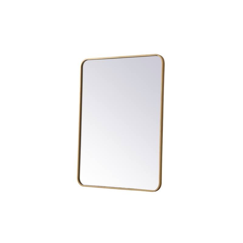 Ezra Soft Corner Metal Rectangular Mirror