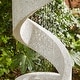 preview thumbnail 39 of 53, Glitzhome Modern Minimalist Spiral LED Polyresin Outdoor Fountain with Small Planter