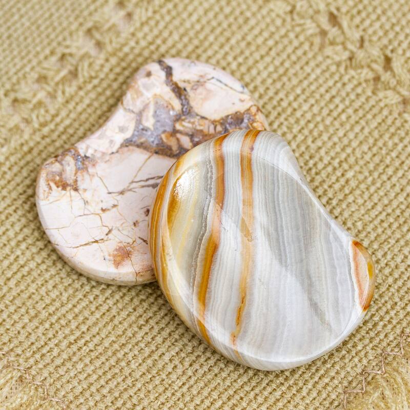 Novica Handmade Serene Limbo Stress-Relieving Stones (Set Of 2)