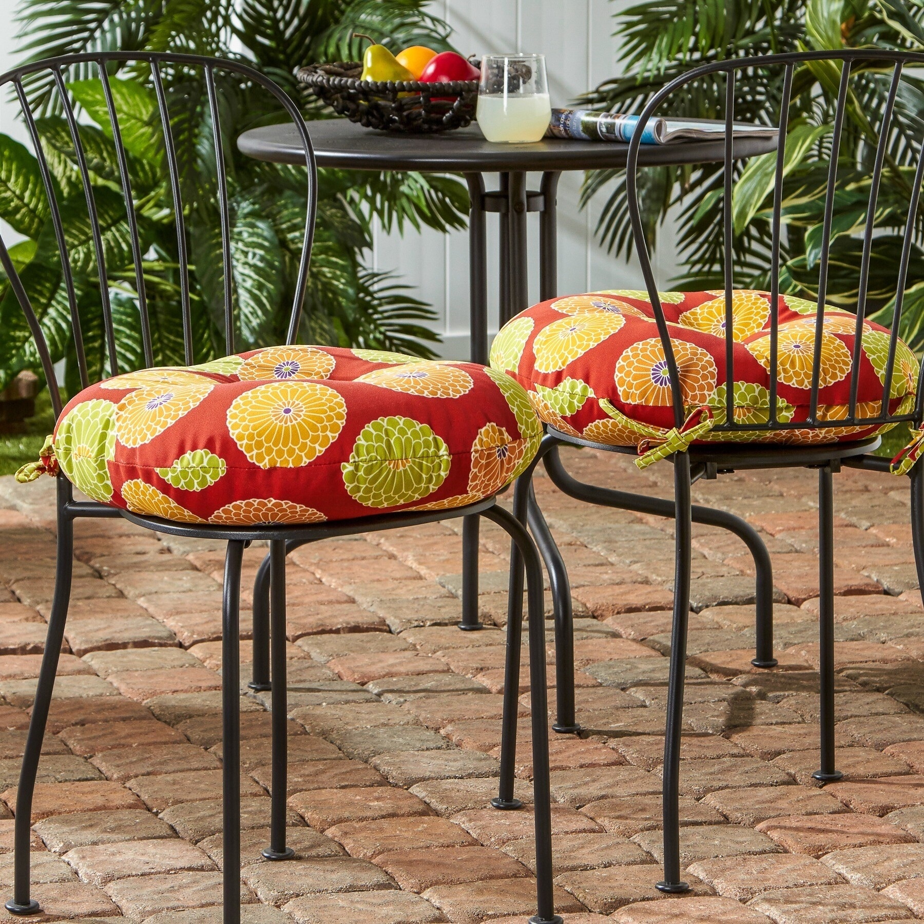 16 inch round new arrivals outdoor bistro chair cushions