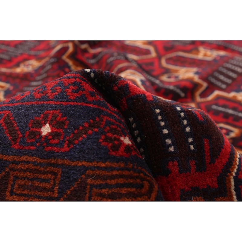 ECARPETGALLERY Hand-knotted Teimani Red Wool Rug - 3'10 x 6'3