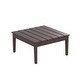 preview thumbnail 39 of 56, Laguna Poly Eco-Friendly 32-inch Square Outdoor Coffee Table Dark Brown