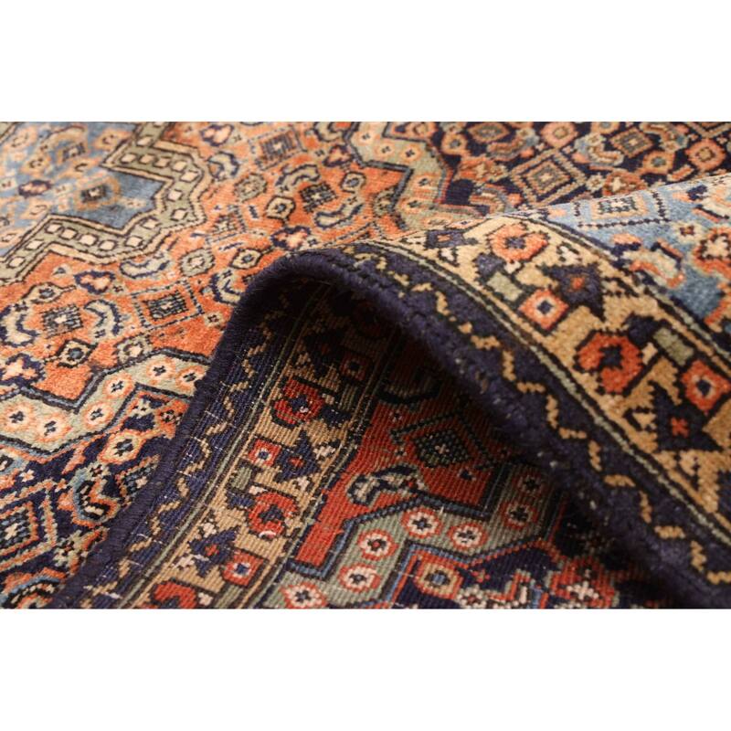 ECARPETGALLERY Hand-knotted Kayseri Vintage Dark Navy Wool Rug - 4'9 x 7'9