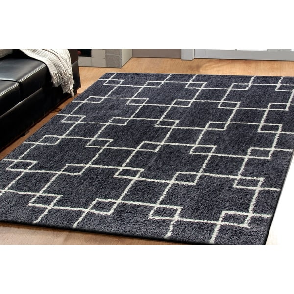 slide 2 of 3, Dynamic Rugs Velvet Microfiber Plush Shag Rug 5X7 - Grey