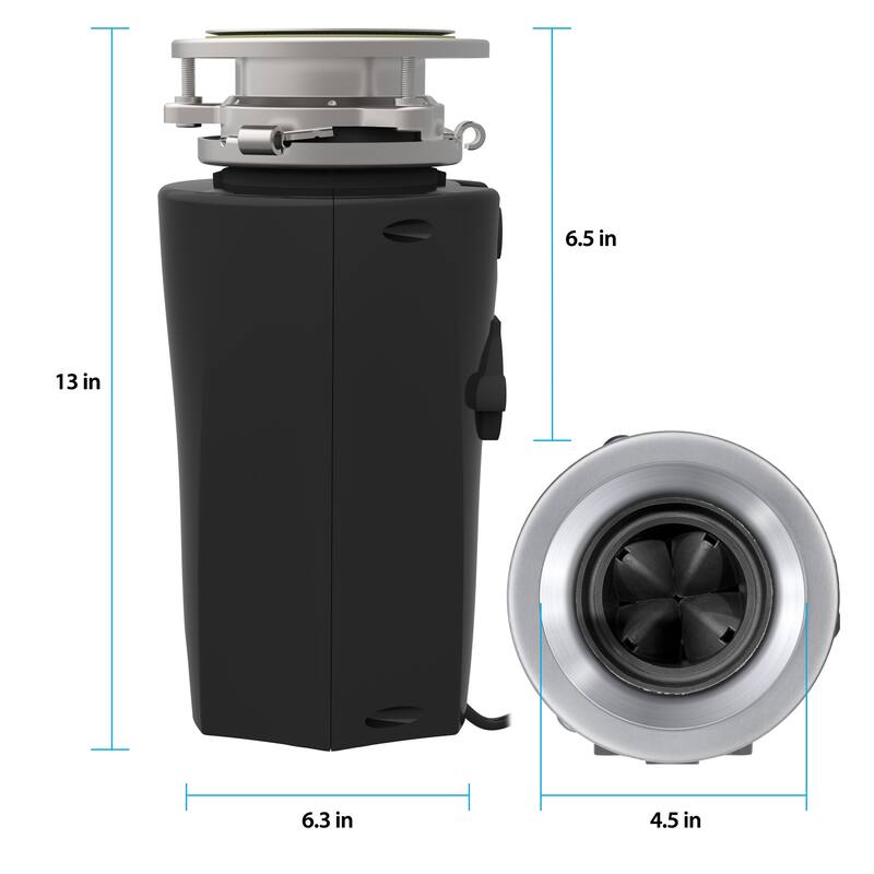 Eco Logic Continuous Feed Garbage Disposal for Kitchen Sinks