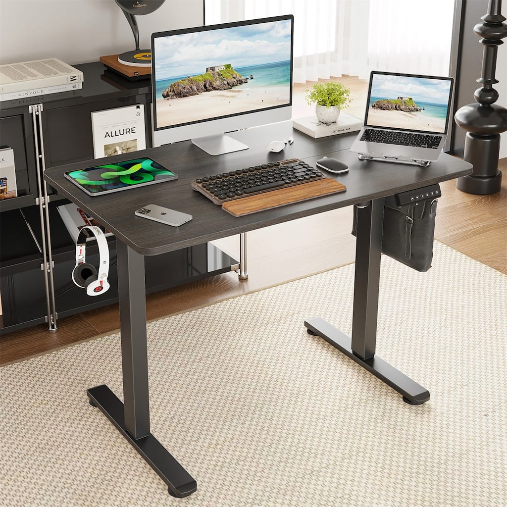 Electric Standing Adjustable Height Sit Stand Home Office Desk w/ Splice Board