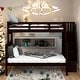 preview thumbnail 25 of 34, Modren Twin Over Full Bunk Bed with Storage and Guard Rail For Bedroom,Dorm,Kids