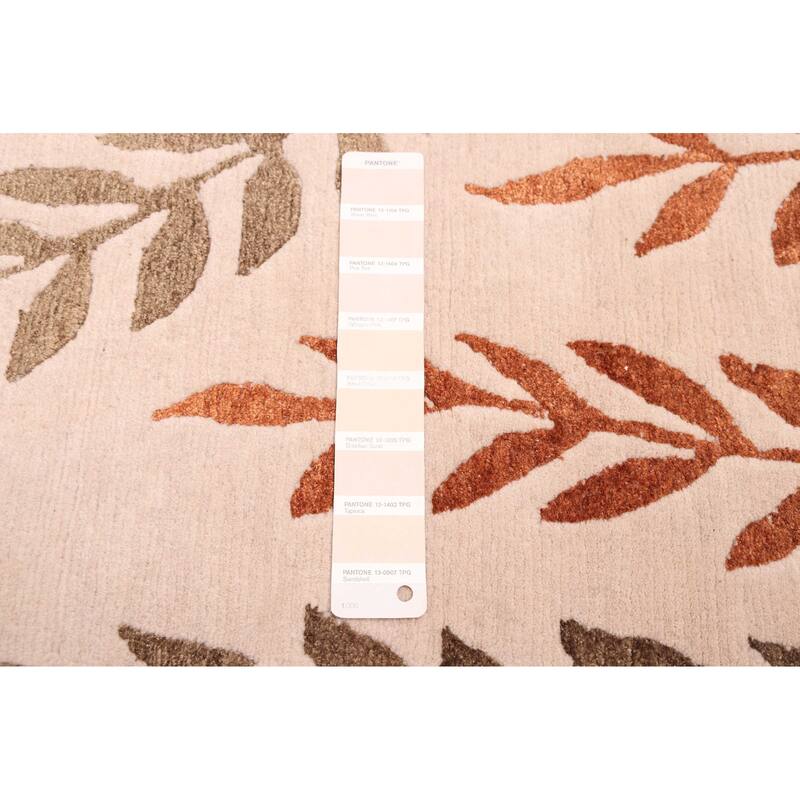 ECARPETGALLERY Hand-knotted Opulence Beige Silk, Wool Rug - 8'0 x 10'0