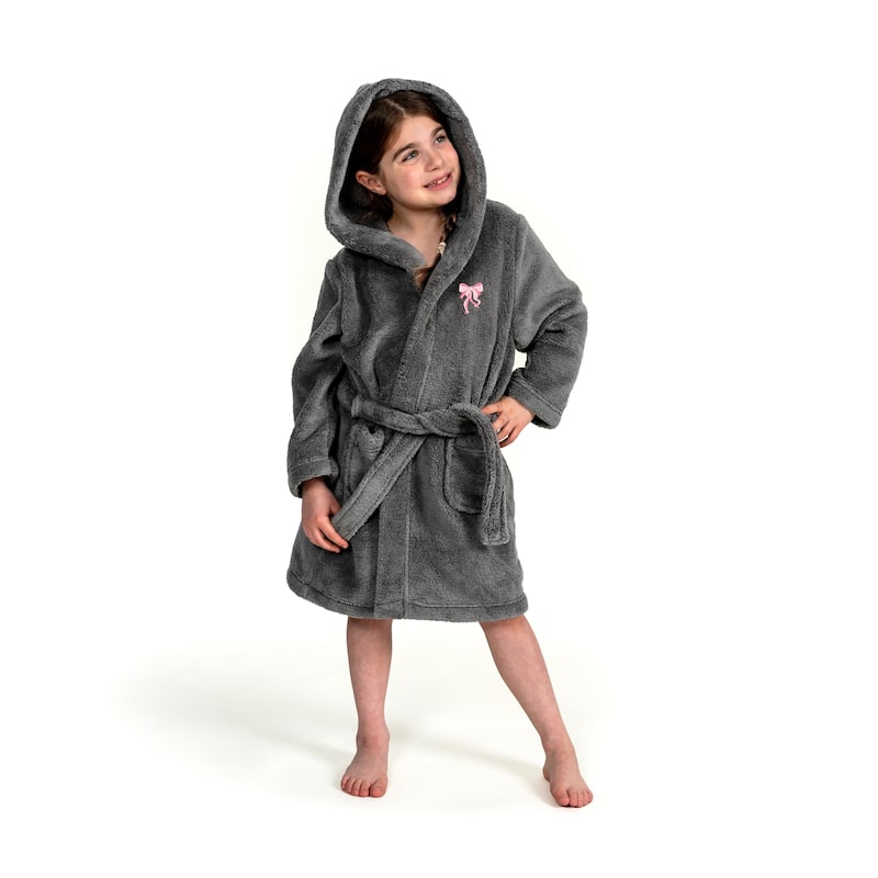 Sweet Kids 100% Polyester SUPER PLUSH Double Brushed Hooded Bathrobe - CROWN