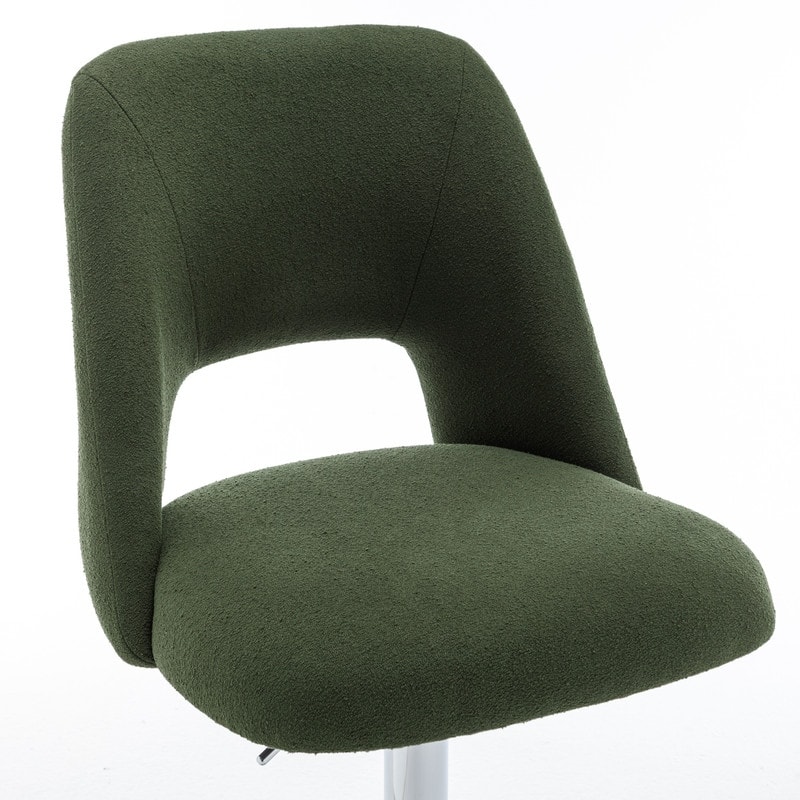 Best Quality Furniture Adjustable Textured Fabric Barstools with Chrome Finish Base (Set of 2)