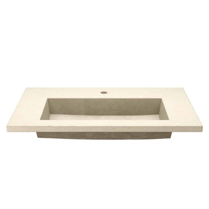 Capistrano 36.5-inch Concrete Vanity Top with Integral Trough Sink