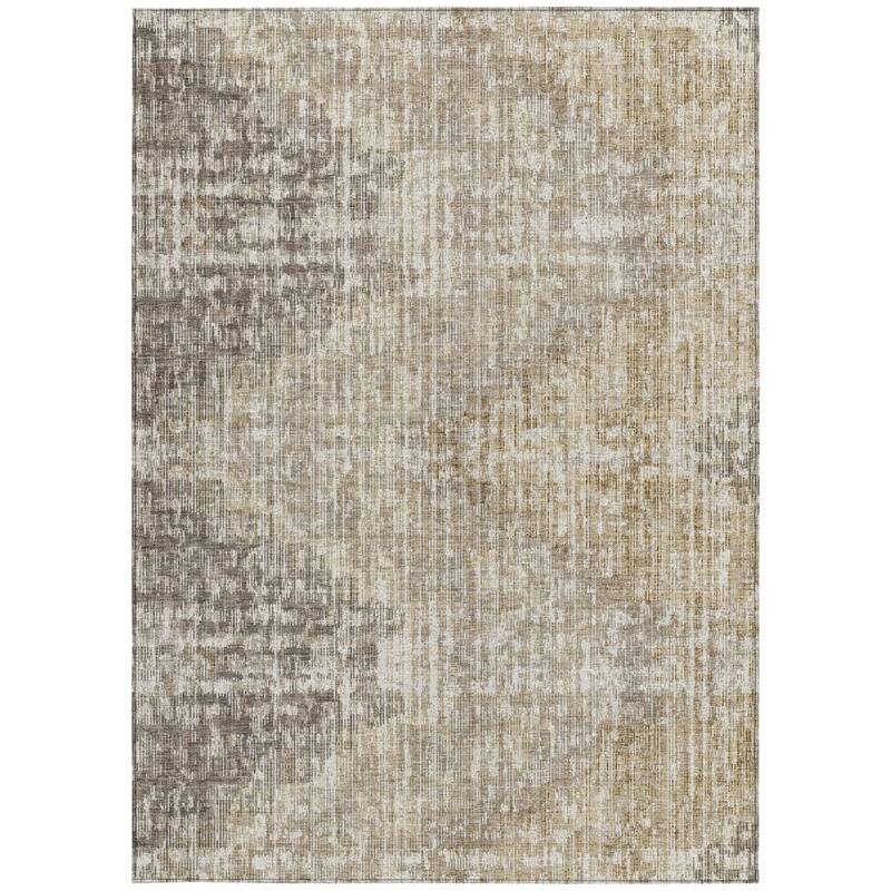 HomeRoots Geometric Transitional Rectangle Outdoor Rug