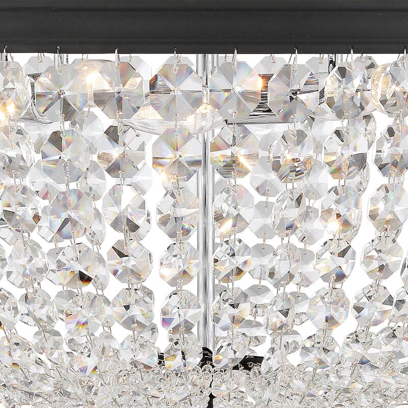Nola 5 Light Black Forged Ceiling Mount - 20"W x 10"H