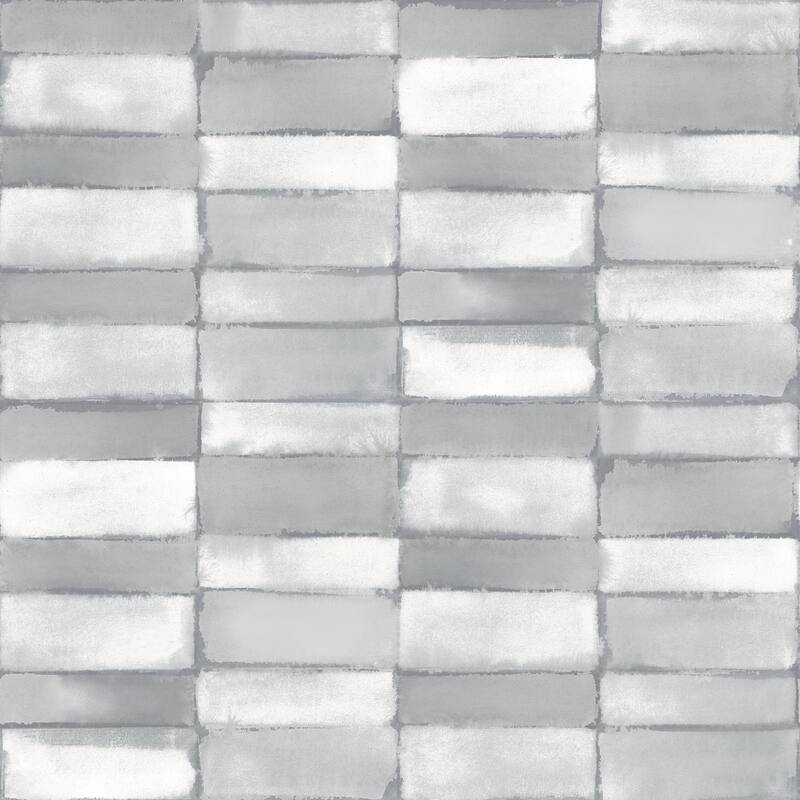 A-Street Prints Braden Grey Tile Wallpaper