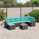 Option Black and blue 3xcorner+3xmiddle+footrest+table