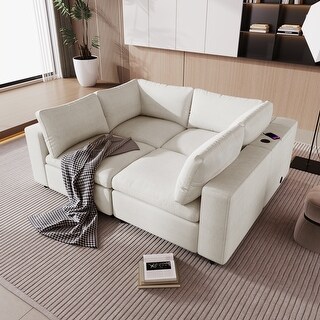 Plush Sofa Bed Foot Stool - Complements Plush Sofa Beds
