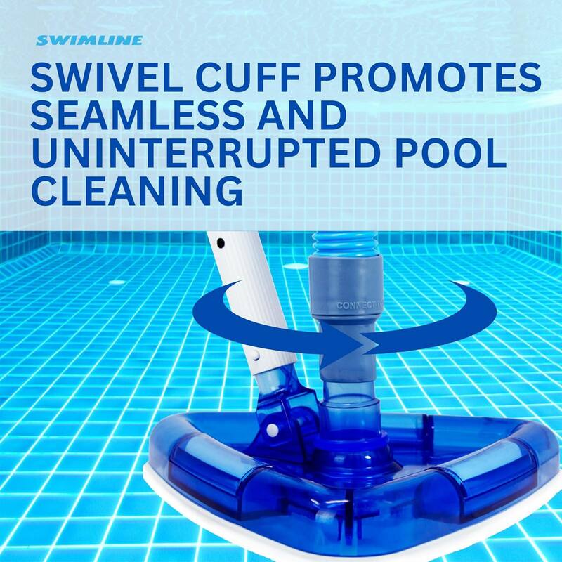 Swimline HydroTools 25’ Premium Spiral Wound Pool Vacuum Hose with Swivel Cuff - 4