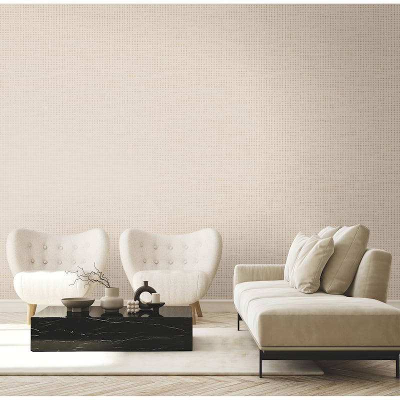 Warner Brielle Taupe Polka Dot Wallpaper
