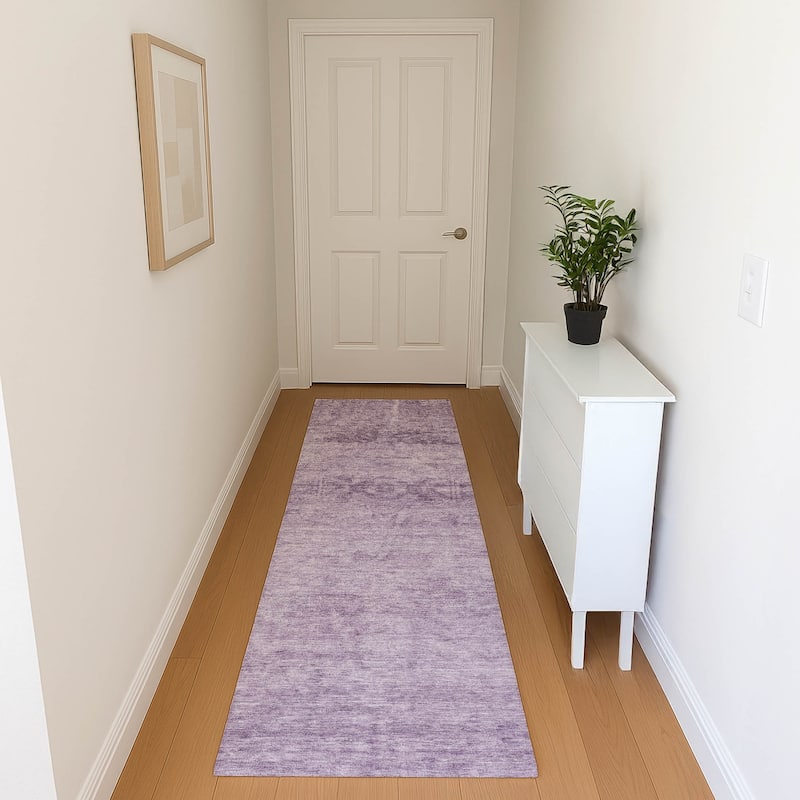 Premium Washable Super Soft Vintage Traditional Mayfield Rug - Plum - 2'3" x 7'6"