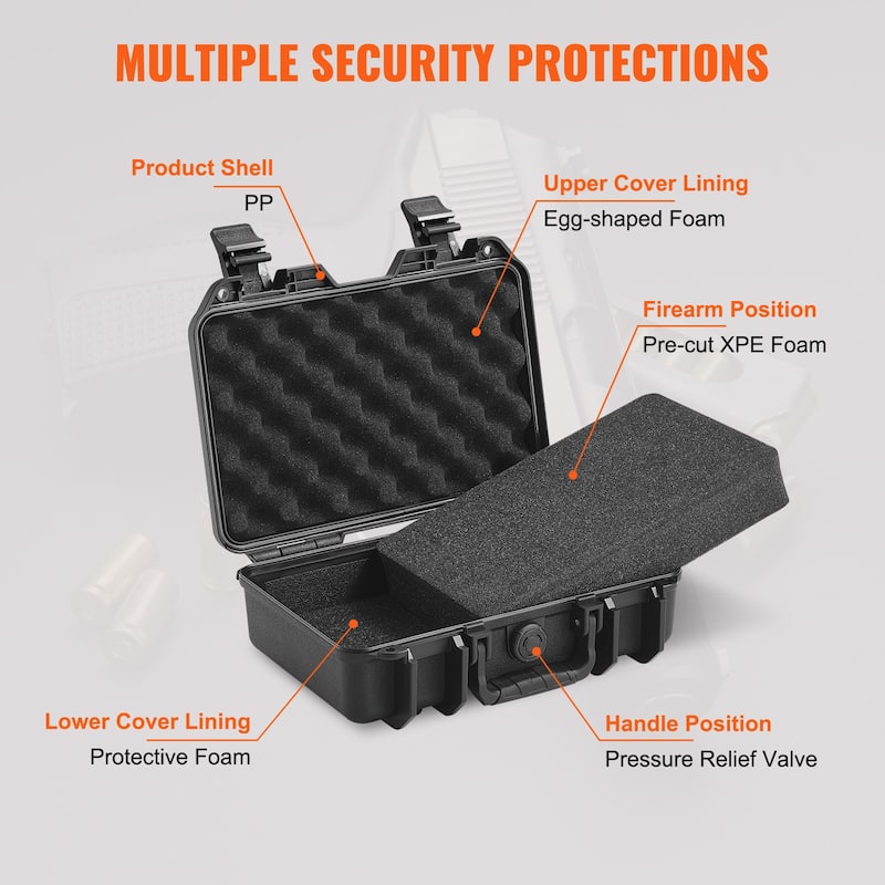 Hard Pistol Cases with Pre-cut PU Foam
