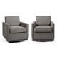 preview thumbnail 33 of 154, Set of 2 Modern Swivel Accent Armchairs Upholstered Arm Chairs