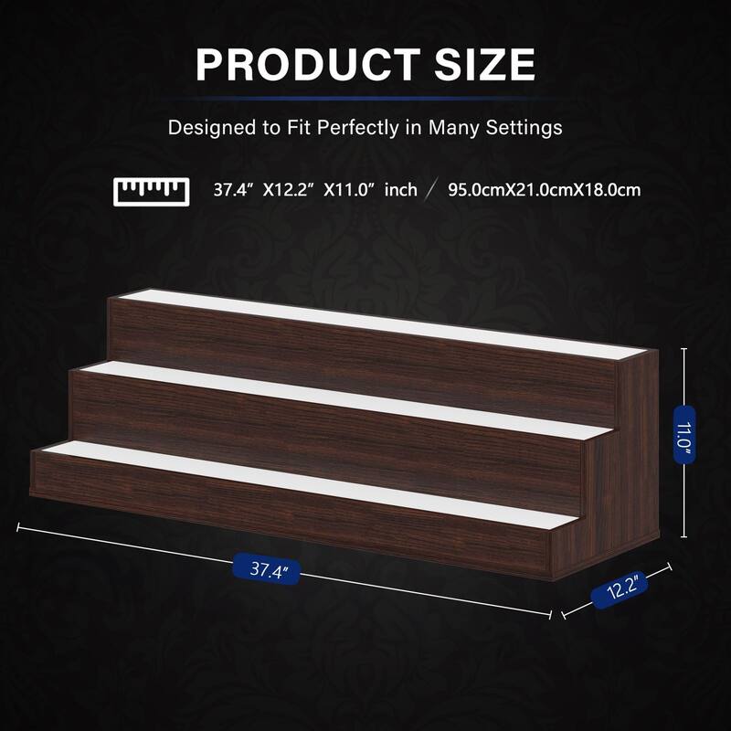 GDF Studio - Nocturne Modern LED Bar Display Shelf with Smart Lighting