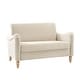 preview thumbnail 4 of 62, HULALA HOME Adika 51"W Farmhouse Striped Linen Upholstered Loveseat with Solid Wood Spindle Legs