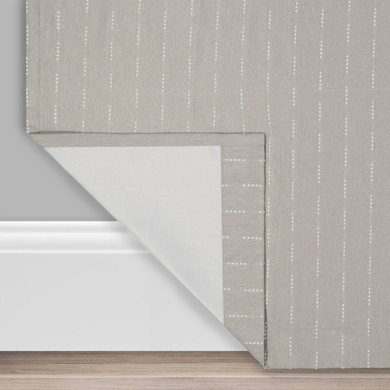 Eclipse Basel Dot Draft Stopper Energy Saving 100% Blackout Grommet Top Curtain Panel