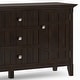 preview thumbnail 10 of 16, WYNDENHALL Freemont SOLID WOOD 54 inch Wide Transitional Sideboard Buffet - 17" D x 54" W x 30" H