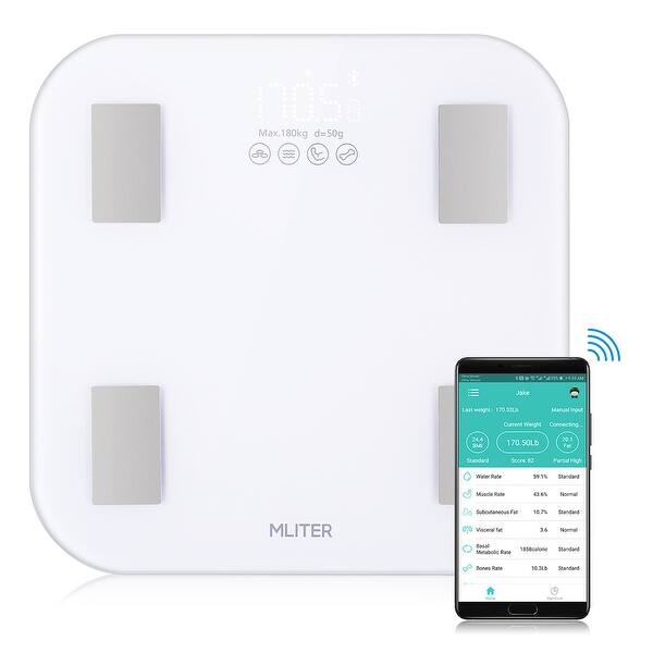 Shop Mliter Bluetooth Body Fat Scale Easy Operation Measure
