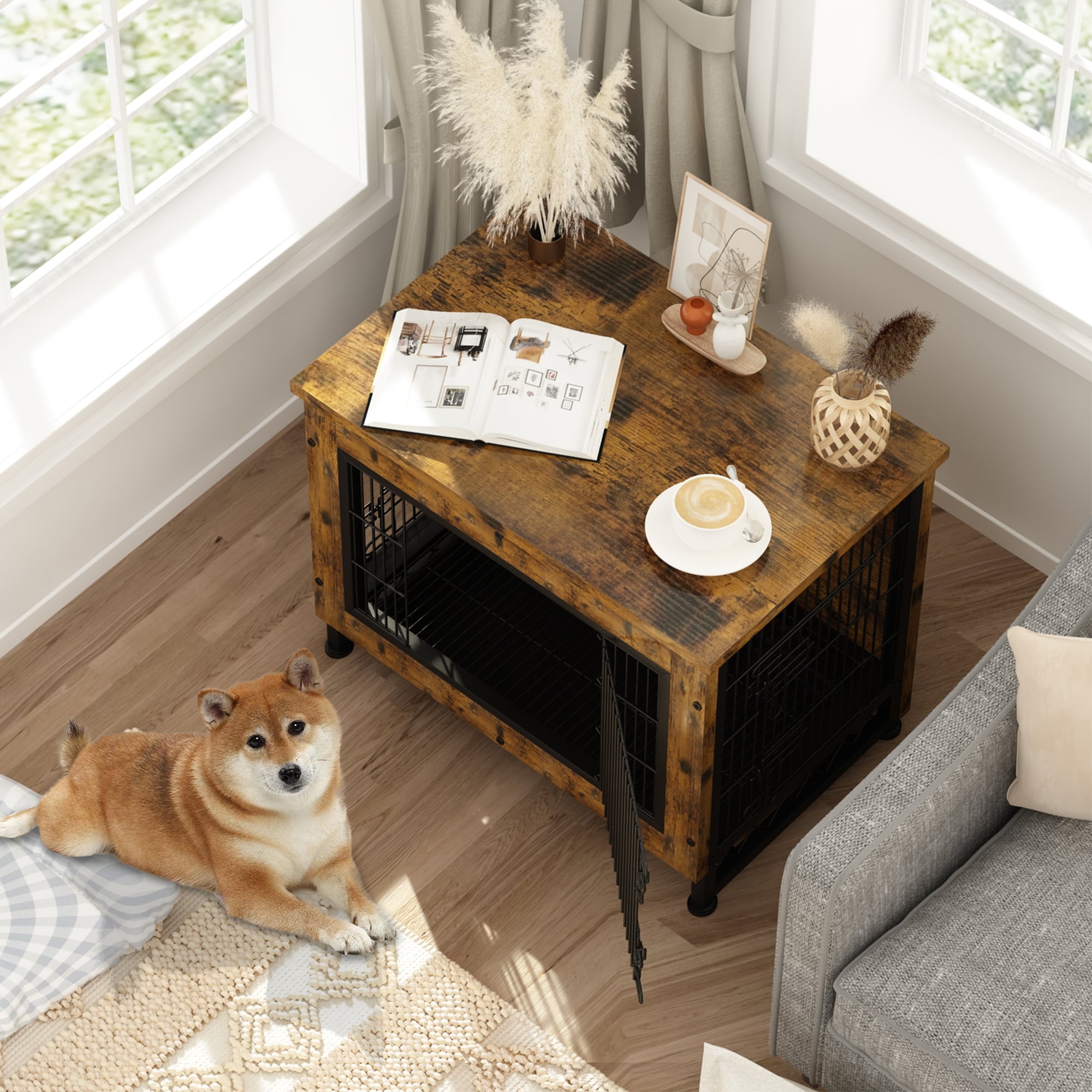Coffee table dog house hotsell